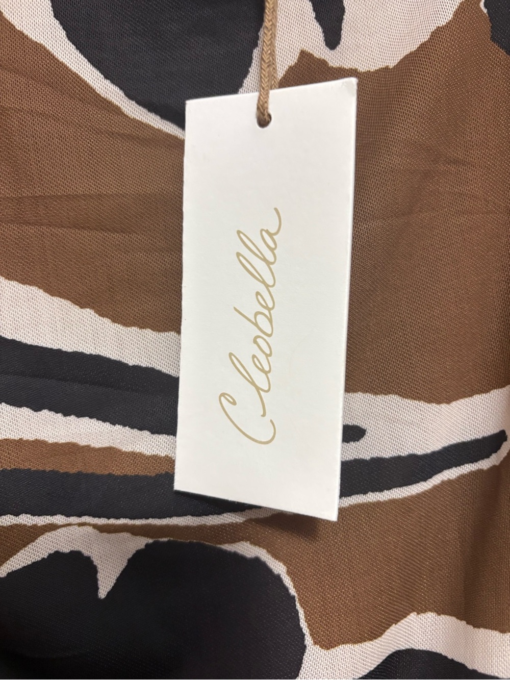 Cleobella Cordelia Brown Black Cream Floral Maxi Dress Size Small NWT - Picture 8 of 13